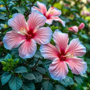 Гибискус садовый Тропикал Сан купить по цене от 293р. в интернет-магазине «Посадика» с доставкой почтой в в Оханске и по всей России – [изображение №1].